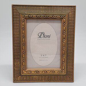 Home Accents Dioni Collection 5x7" Gold Photo Frame Ornate Textured